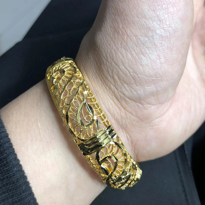 24k Bangles Girls Dubai Gold Color Turkish Egyptian Algeria Indian Moroccan Saudi Gold Color Bangles Kids Bangles Jewelry