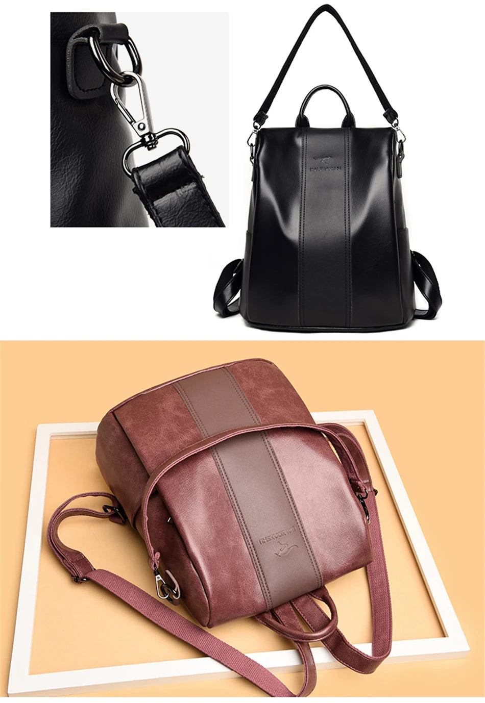 Ladies Travel Backpack Mochila Feminina Anti Theft Sac Women Leather Backpack High Quality Bagpack School Bags for Teenage Girls