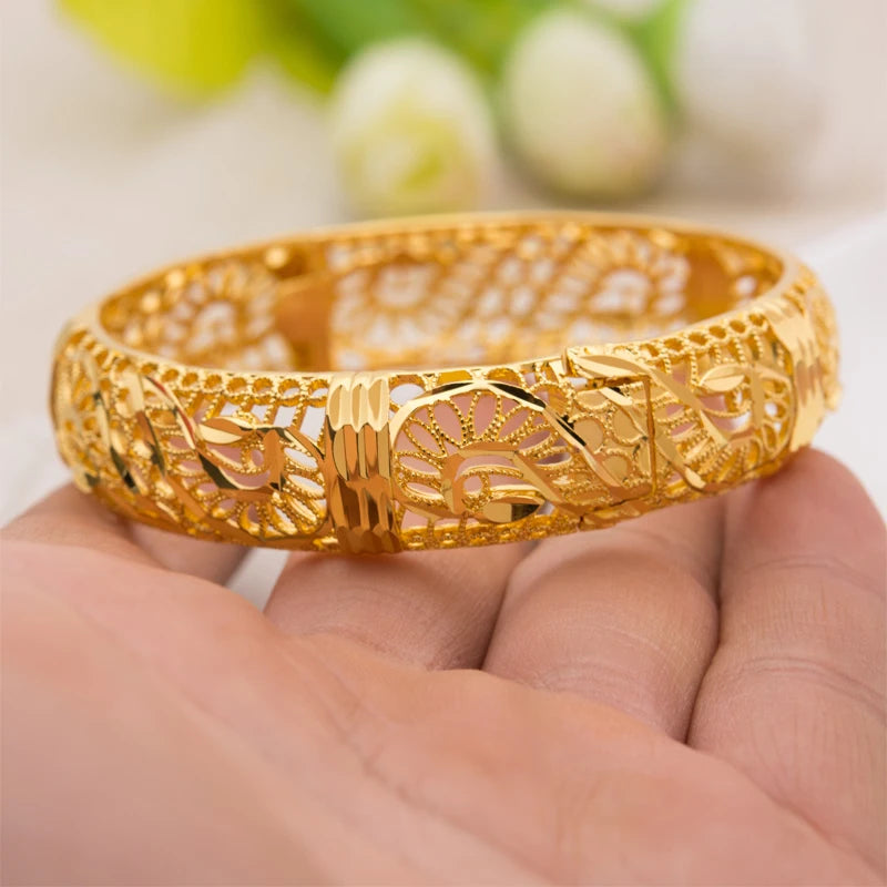 24k Bangles Girls Dubai Gold Color Turkish Egyptian Algeria Indian Moroccan Saudi Gold Color Bangles Kids Bangles Jewelry