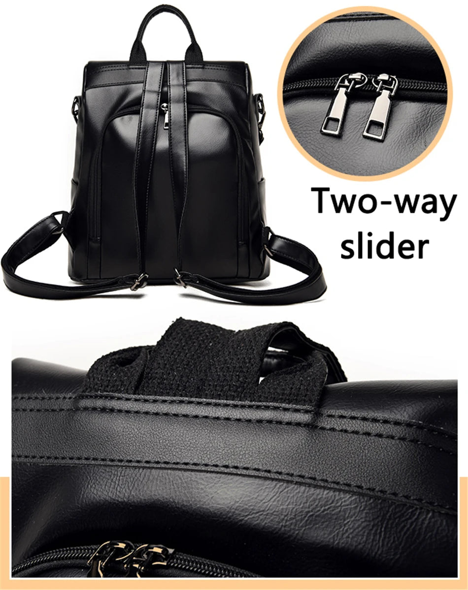 Ladies Travel Backpack Mochila Feminina Anti Theft Sac Women Leather Backpack High Quality Bagpack School Bags for Teenage Girls