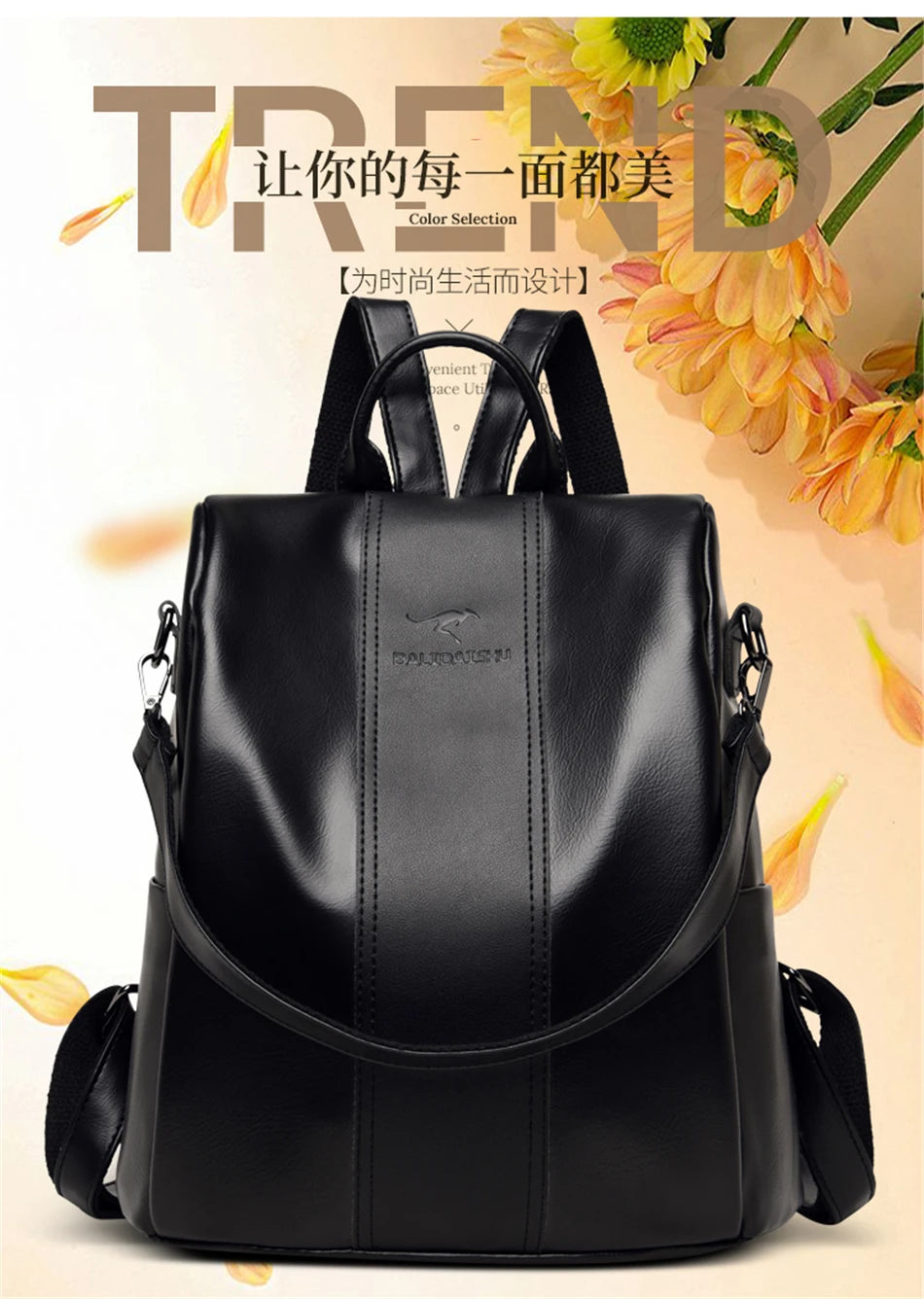 Ladies Travel Backpack Mochila Feminina Anti Theft Sac Women Leather Backpack High Quality Bagpack School Bags for Teenage Girls