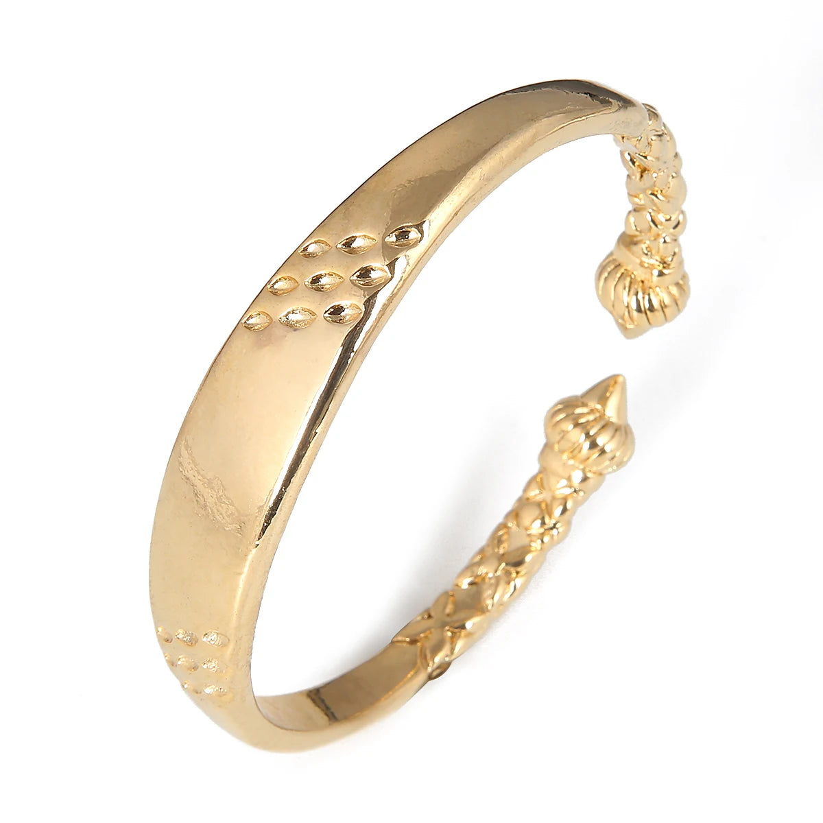 Ethiopian Gold Color Opening Embossing Bangles Trendy Women Bangles Jewelry