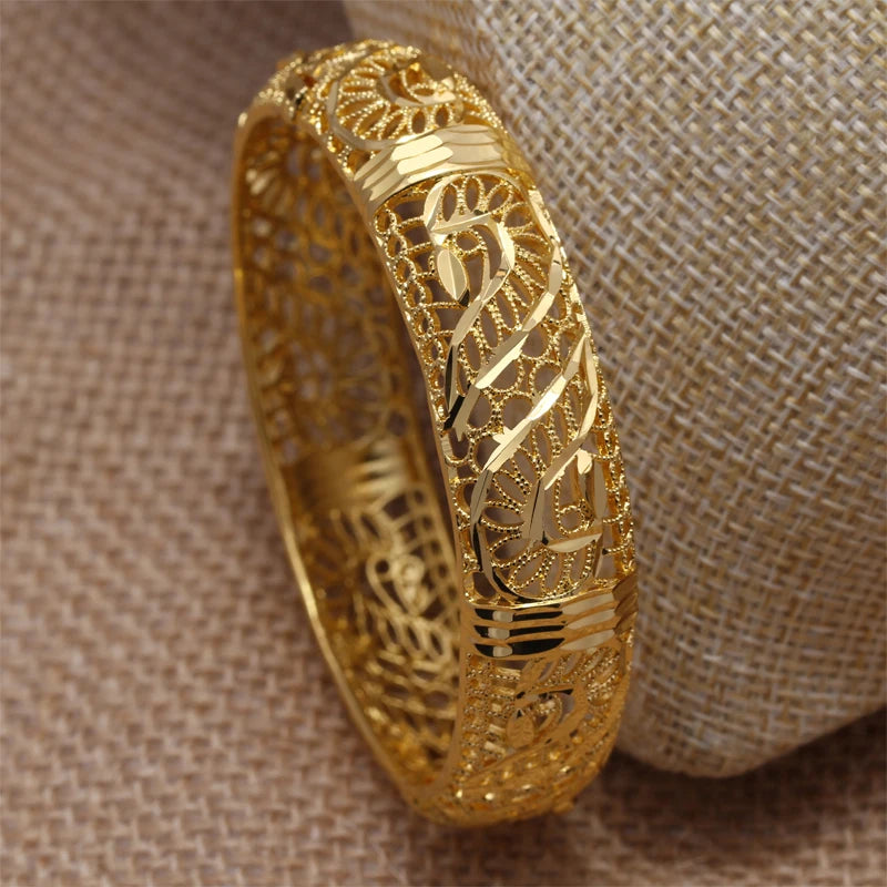 24k Bangles Girls Dubai Gold Color Turkish Egyptian Algeria Indian Moroccan Saudi Gold Color Bangles Kids Bangles Jewelry