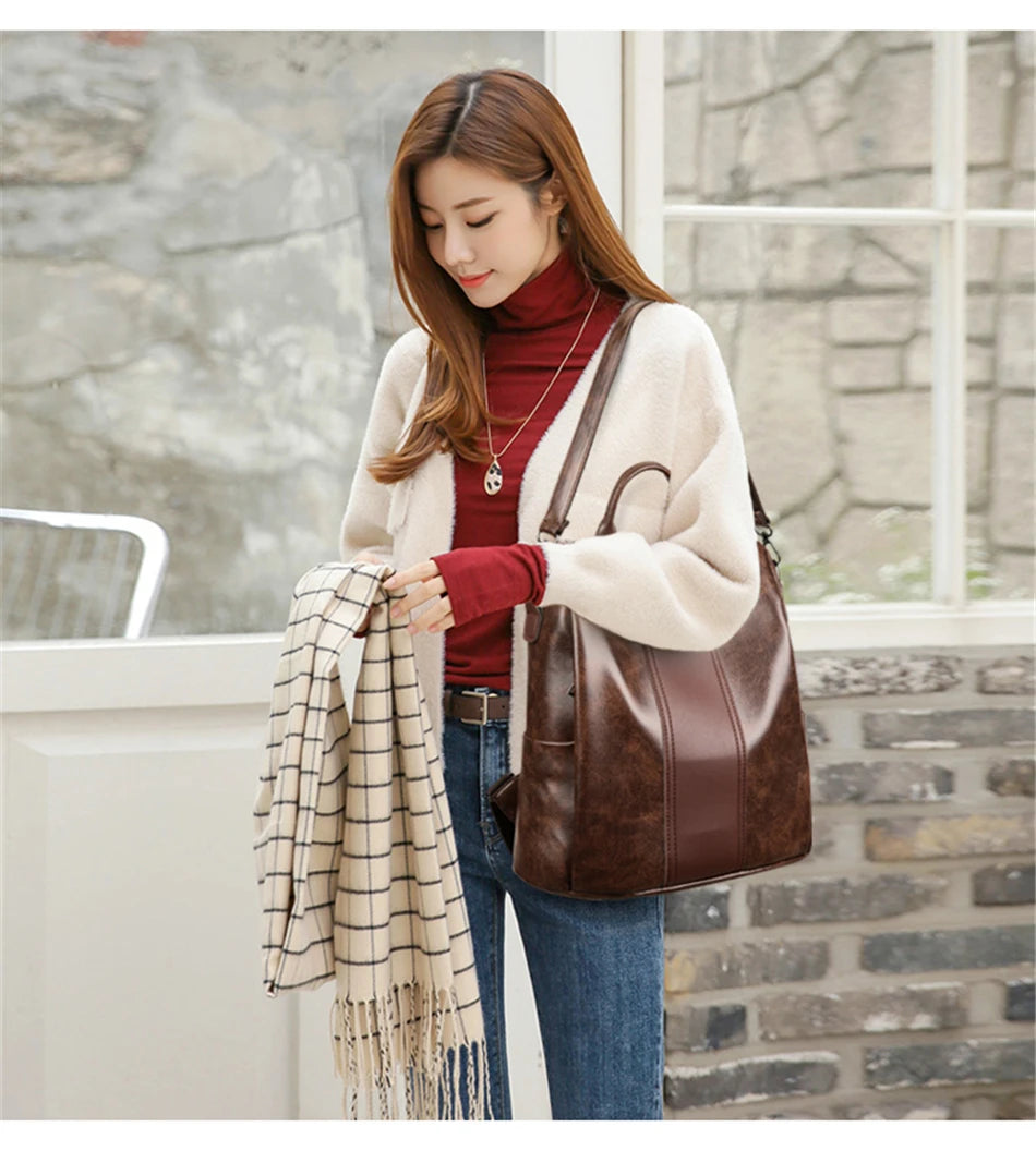 Ladies Travel Backpack Mochila Feminina Anti Theft Sac Women Leather Backpack High Quality Bagpack School Bags for Teenage Girls