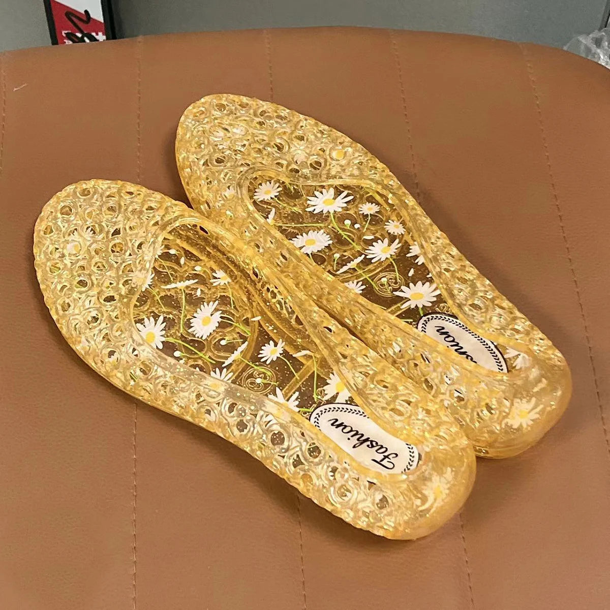 Ladies Sandals Sequin Flat Ladies Sandals Ladies Beach Jelly Shoes Women Shoes Sandalias De Mujer Clear Flat Sandals