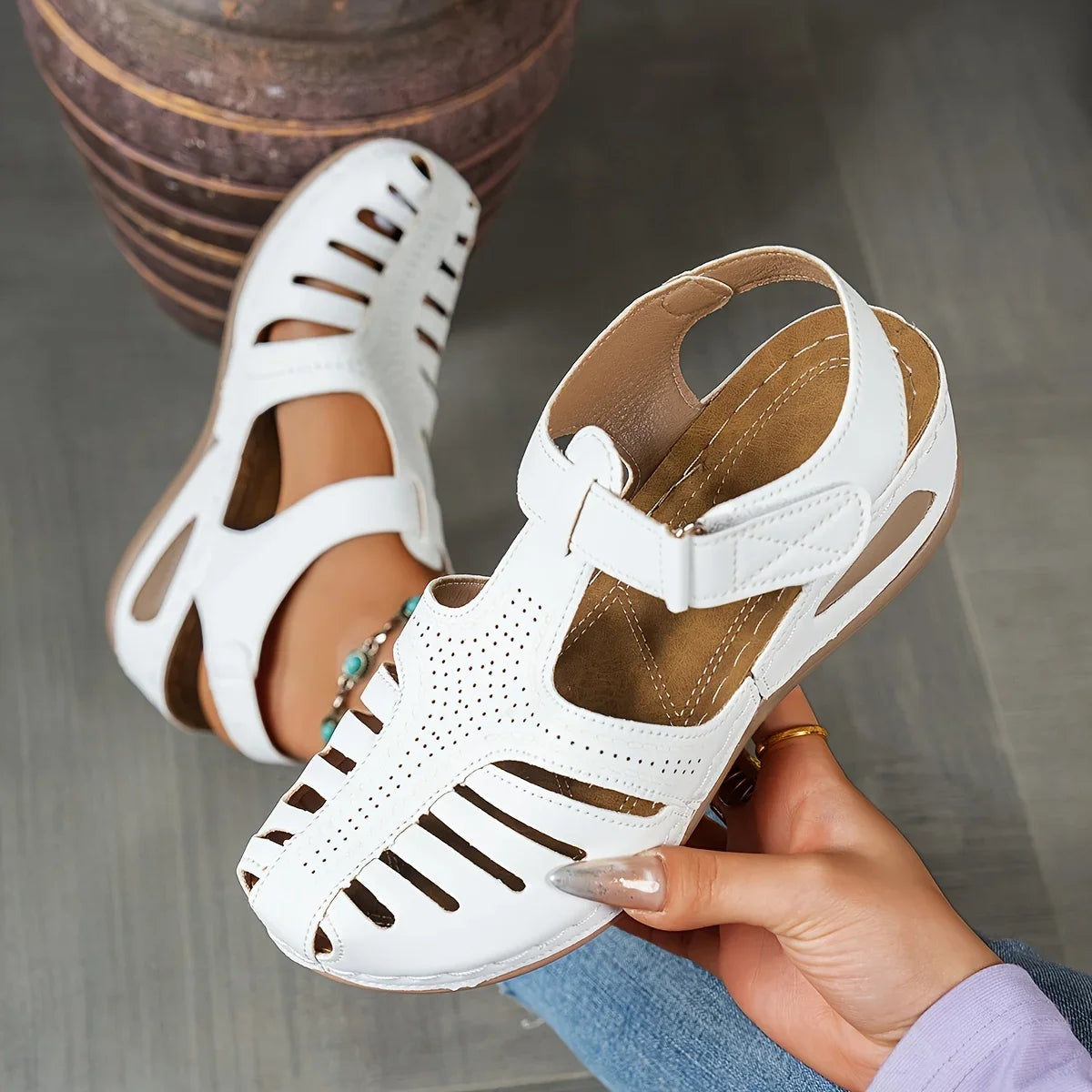 Ladies' Leisure Platform Triangle Sandals Summer Slippers Ladies' Sets Wearing Slippers Open Toed Ladies' Sandals Ladies' Shoes