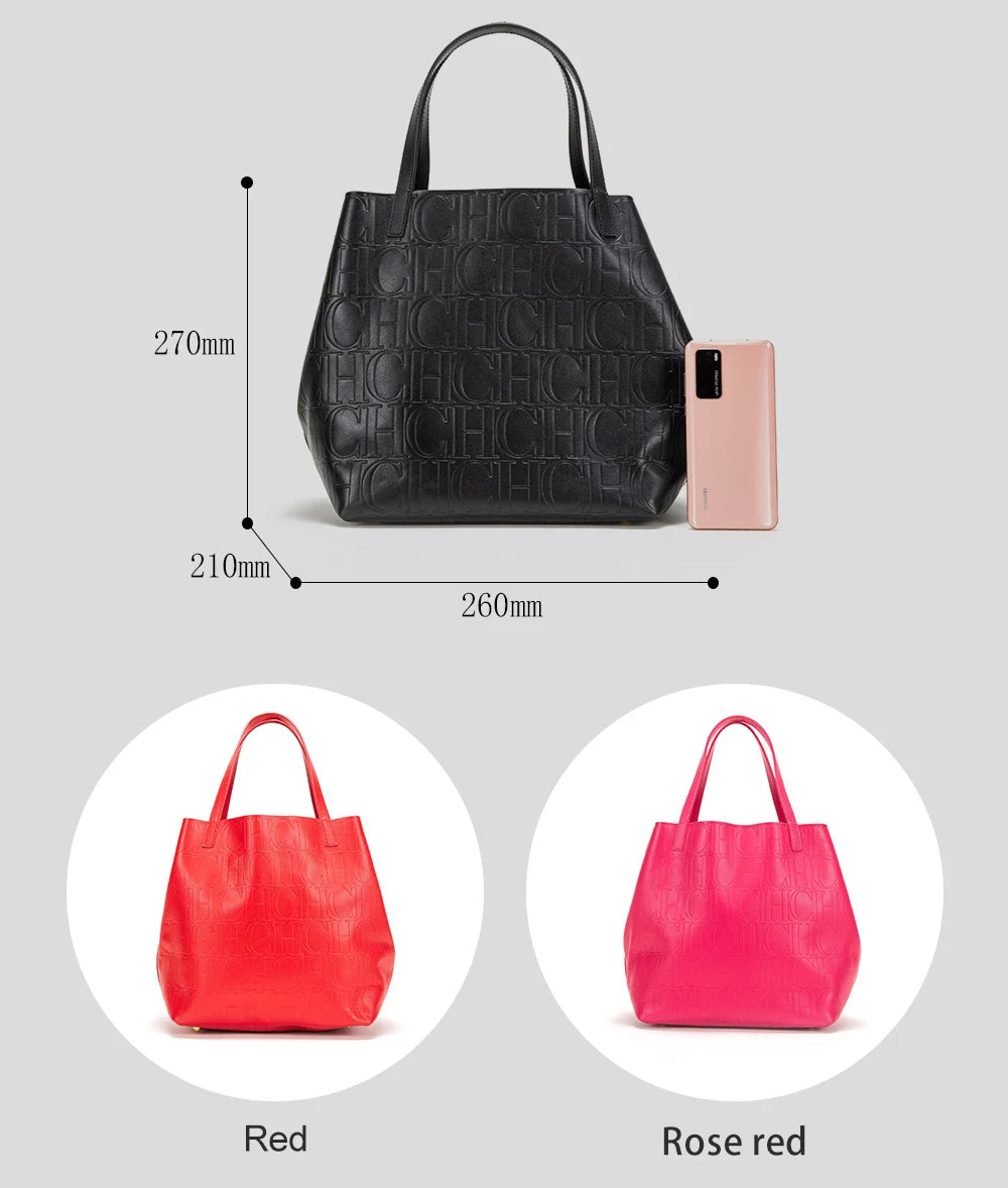 Ladies Handbag Solid Color Elegant Large Capacity Classic Retro Fashion Simple Versatile Exquisite Beautiful Ladies Shoulder Bag