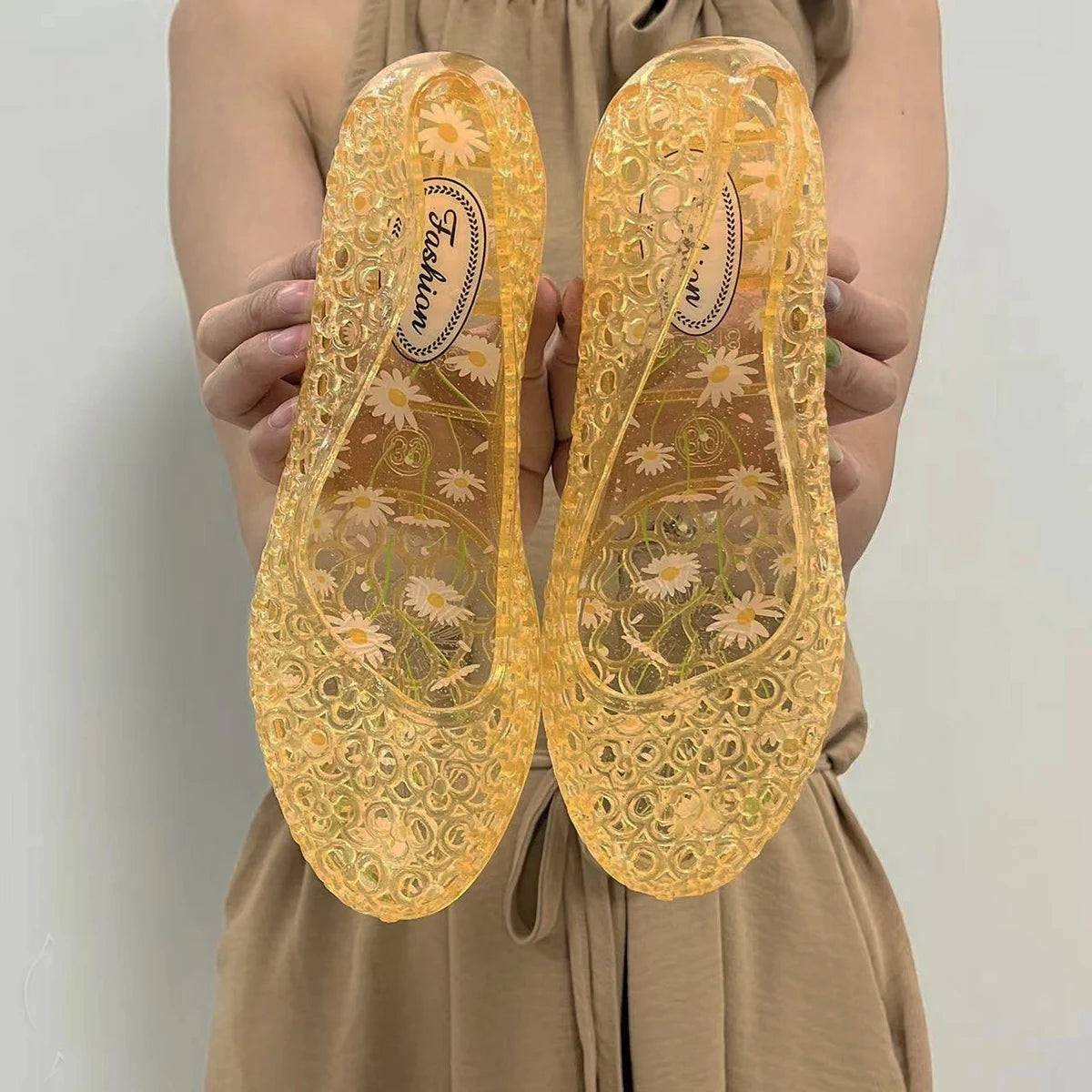 Ladies Sandals Sequin Flat Ladies Sandals Ladies Beach Jelly Shoes Women Shoes Sandalias De Mujer Clear Flat Sandals
