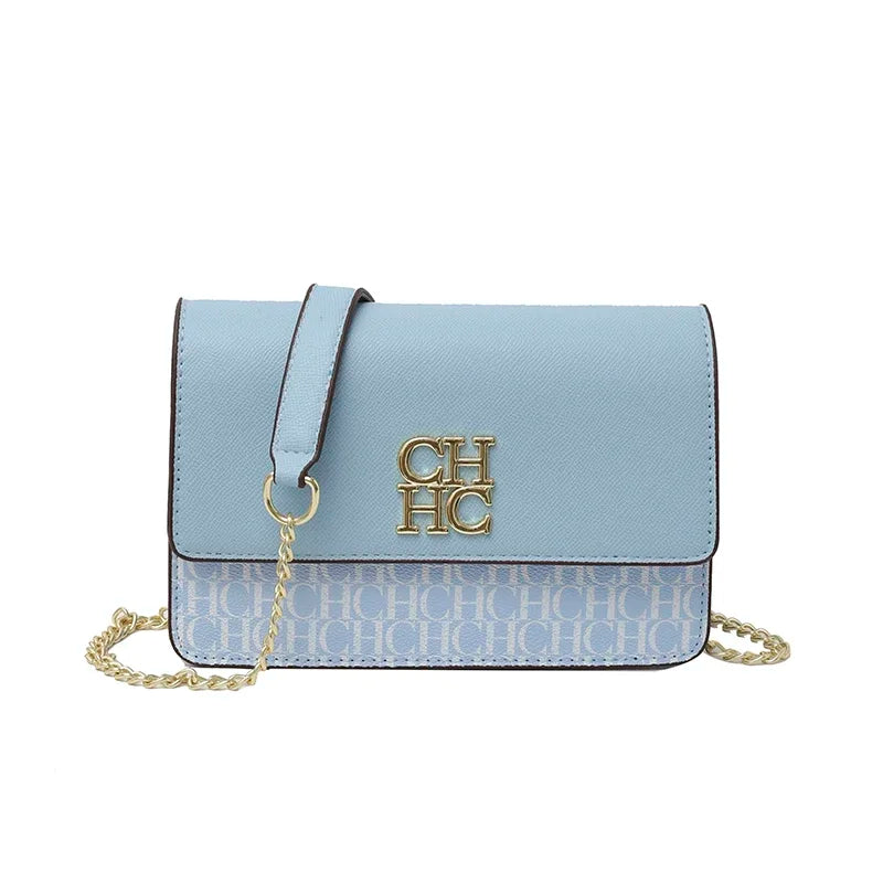 CH Multi Embossed Ladies Handbag Classic Ladies Crossbody Bag Ladies Shoulder Bag Fashion Luxury Brand Pure Color Design