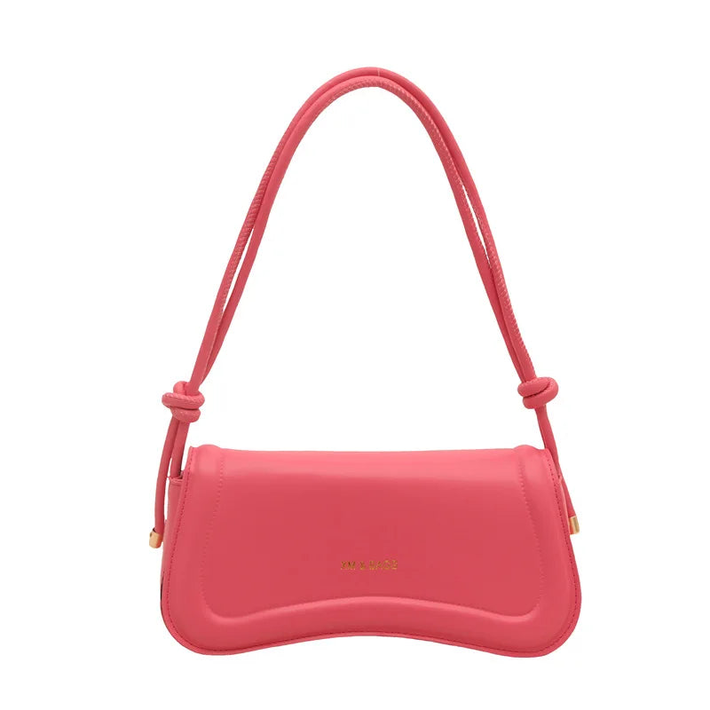 Ladies Shoulder Crossbody Bags Women Underarm Bags Solid Color Small Top-handle Bags Purse Female Daily Handbags PU Leather