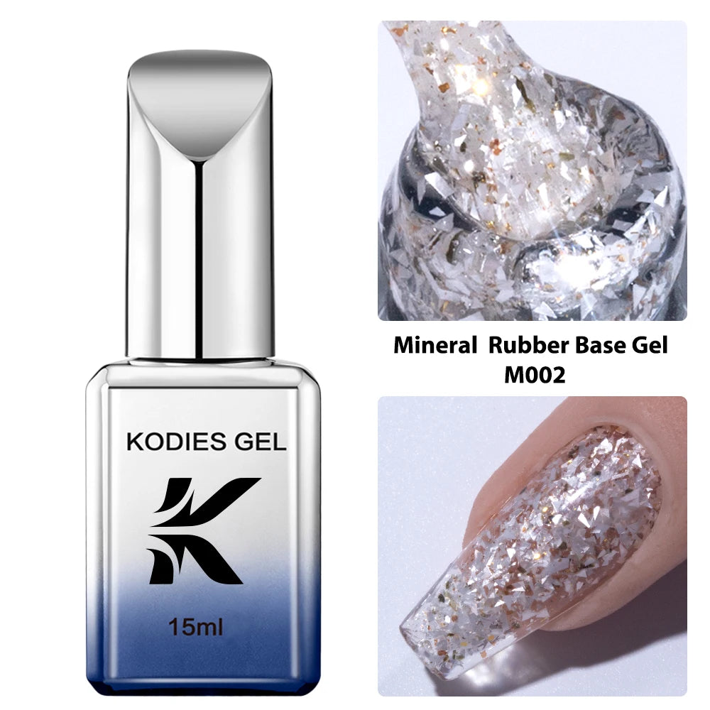 KODIES GEL 2024 Gummy Base Gel Nailpolish 15ML UV Semi Permanent Thicker Strong Hold Base Coat Primer Clear Nail Art Supplies
