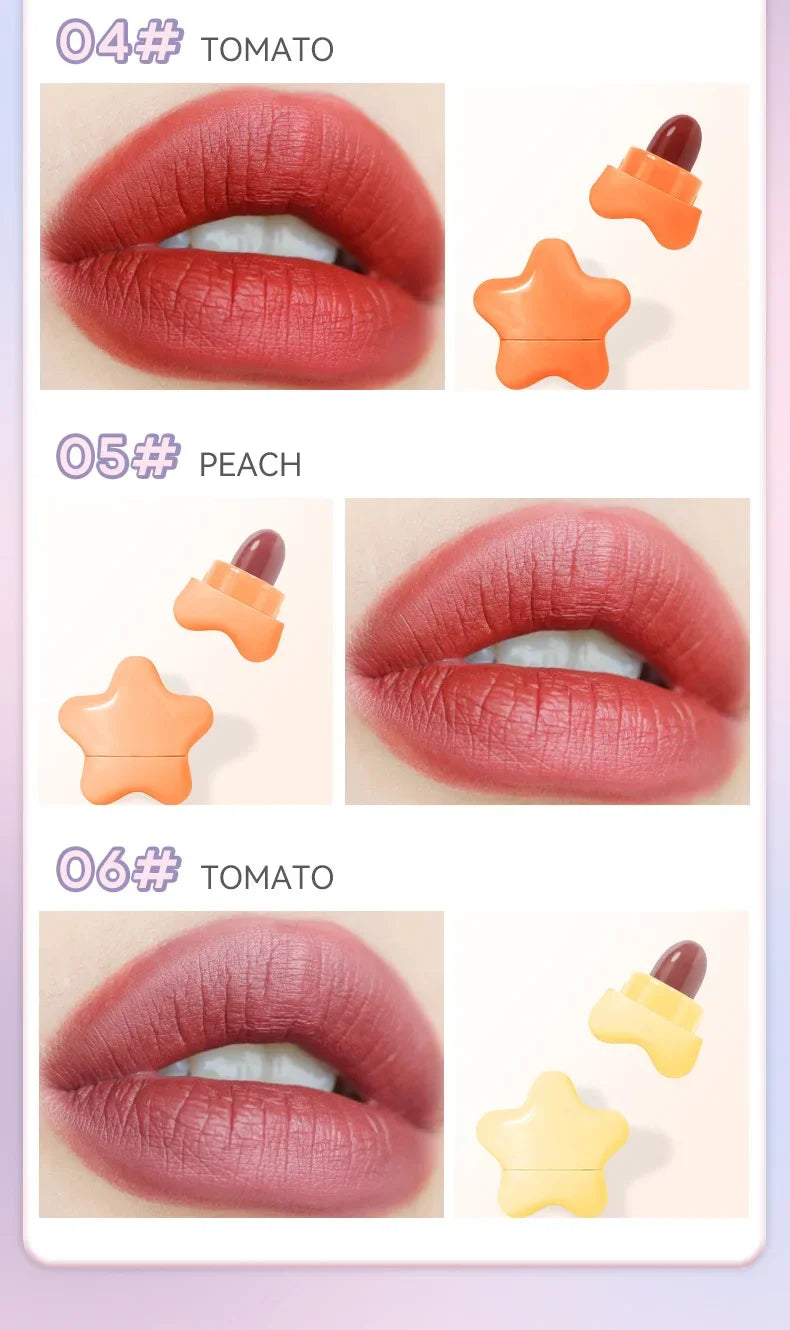 DEROL Matte Set Lipstick Capsule Lipstick Star Candy Mini Capsule Lipstick