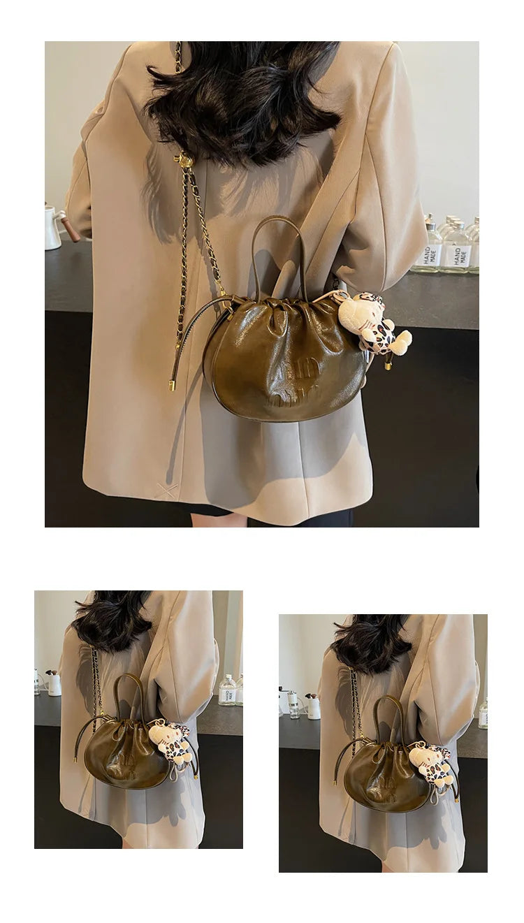 Ladies 2025 Designer Cloud Bag Pleated Chain Crossbody Bag Luxury Convertible Shoulder Bag Event