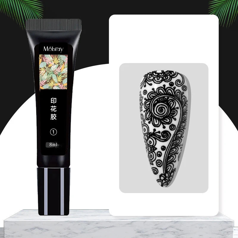 Nail Art Stamping Gel Polish: Colorful Special Paints for Steel Plate Printing & Phototherapy Transfer Nail Art