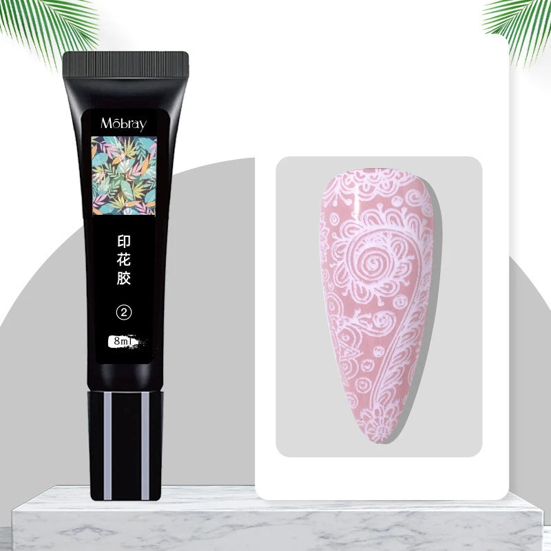 Nail Art Stamping Gel Polish: Colorful Special Paints for Steel Plate Printing & Phototherapy Transfer Nail Art
