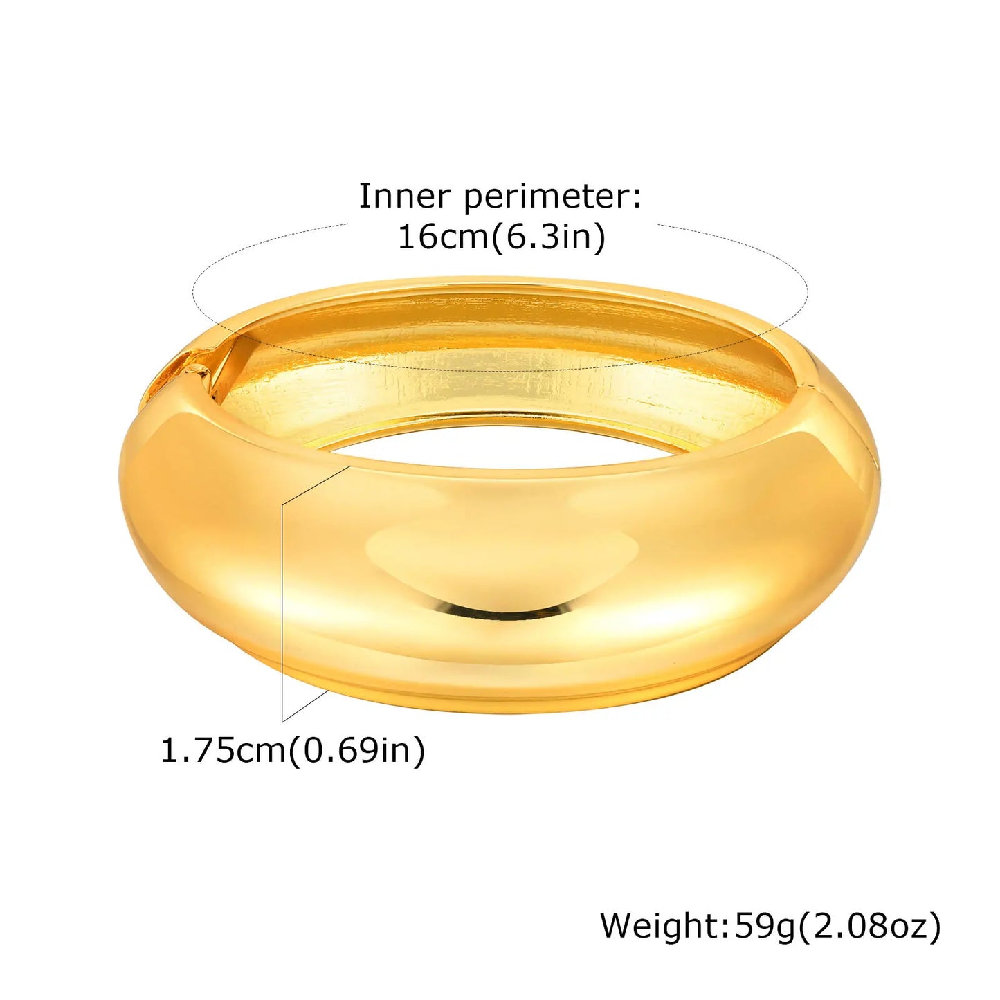 Simple Geometric Openable Chunky Bangles for Women, Statement Wrist Bracelet, Gold Plated Party Stackable Jewelry