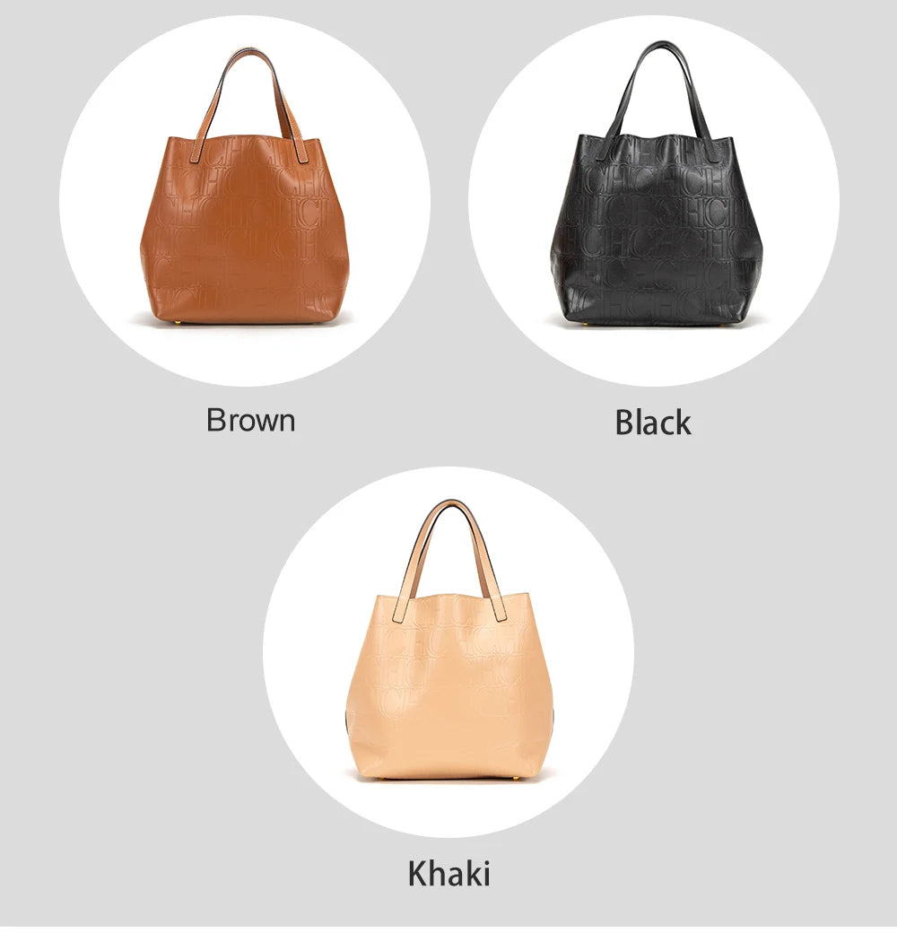 Ladies Handbag Solid Color Elegant Large Capacity Classic Retro Fashion Simple Versatile Exquisite Beautiful Ladies Shoulder Bag
