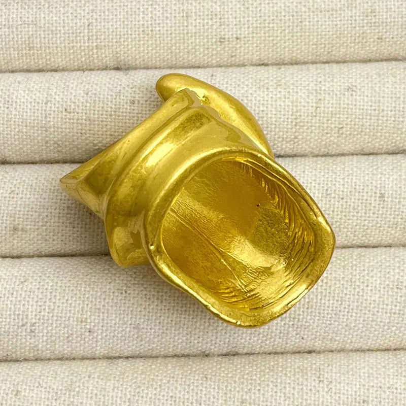 Modern Jewelry European and American Design Big Metal Irregular Rings For Women Party Gifts Exaggerative Accessories Hot Selling