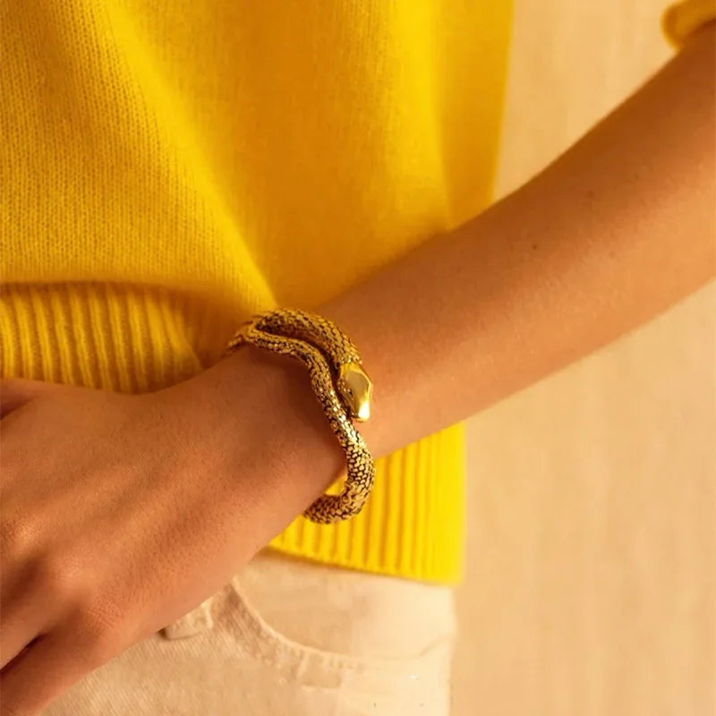 Snake bangles for women luxury designer statement chunky bangles winter statement jewelry accessory