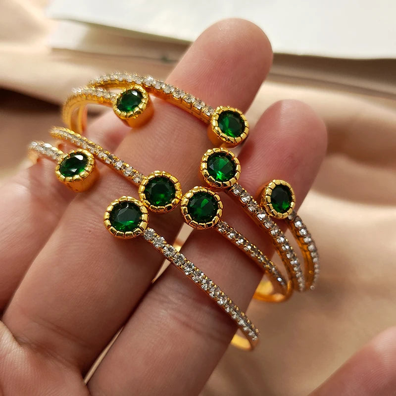 Gold Color Bangles For Women Girls Wedding Bracelet Bangles African Bridal Jewelery Bijoux Femme wedding Bangles jewelry