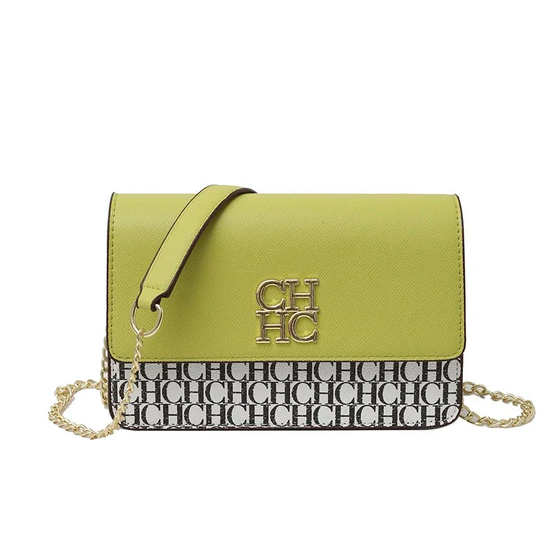 CH Multi Embossed Ladies Handbag Classic Ladies Crossbody Bag Ladies Shoulder Bag Fashion Luxury Brand Pure Color Design