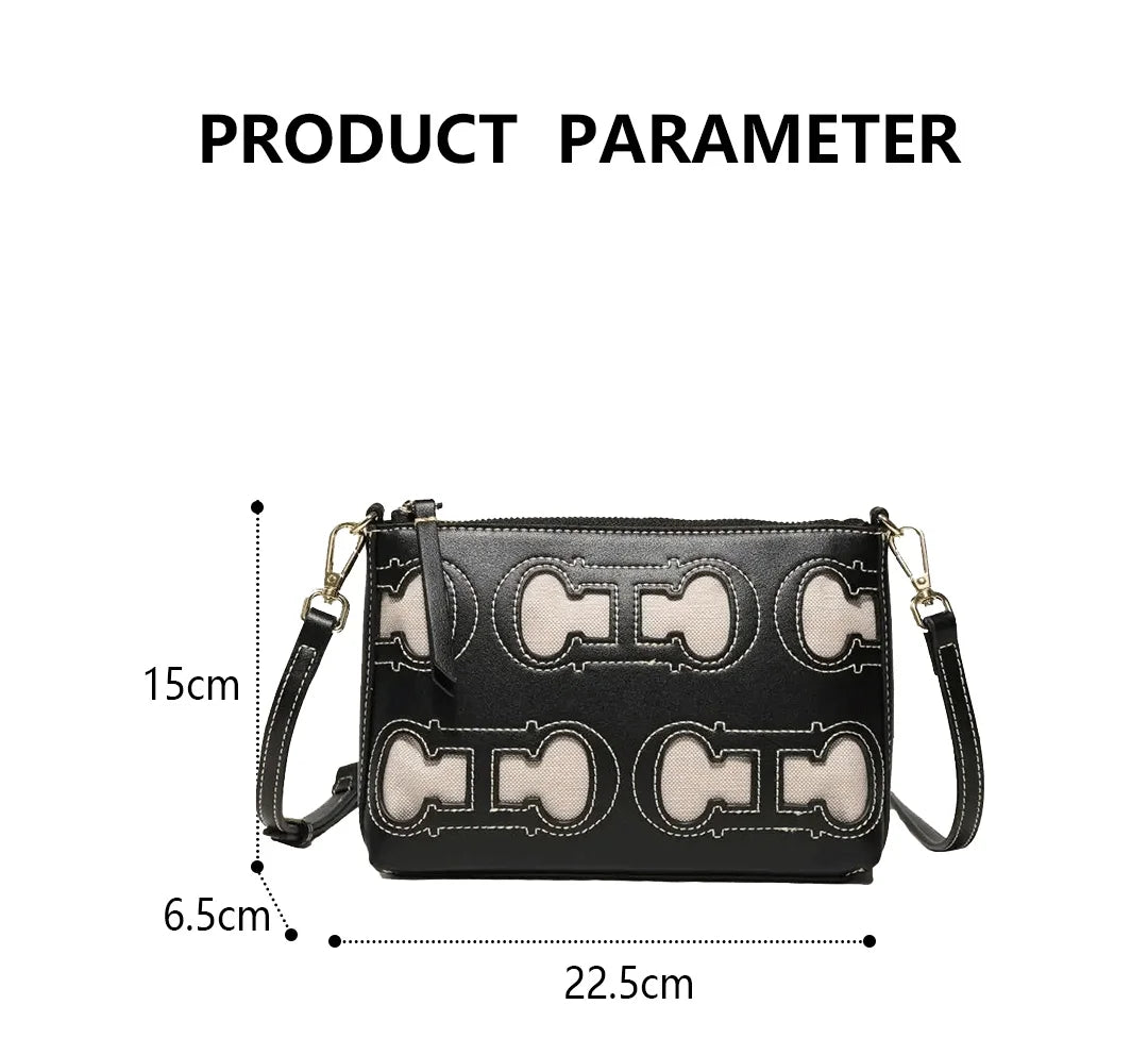 CH Fashion Hollow Design Ladies Crossbody Bag Simple Versatile Style Ladies Shoulder Bag Daily Commuter Ladies Bags