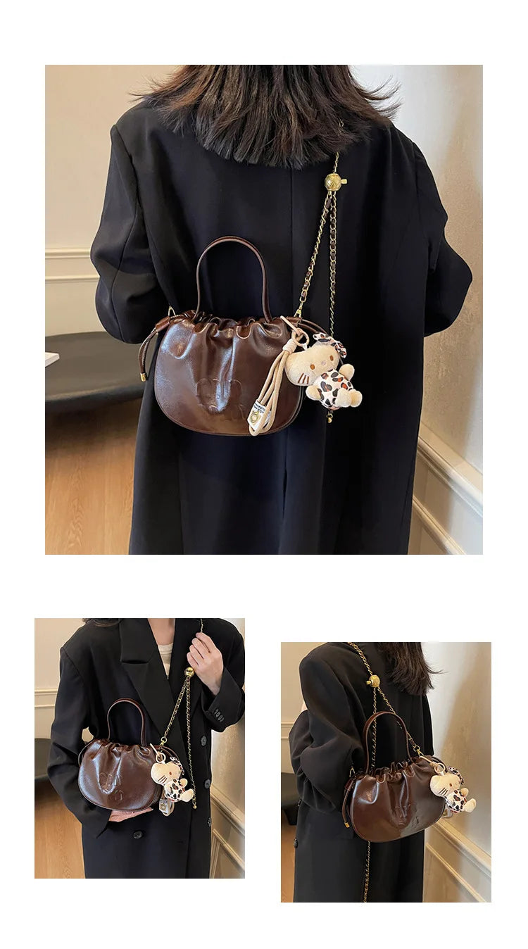 Ladies 2025 Designer Cloud Bag Pleated Chain Crossbody Bag Luxury Convertible Shoulder Bag Event