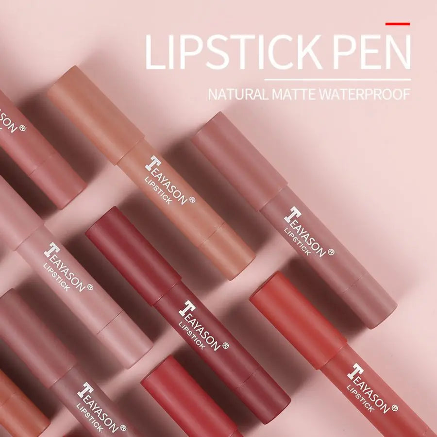 Matte velvet lipstick does not fade, does not stick to cup lipstick lipstick moisturizing lipstick pen nude earth red lipstick p