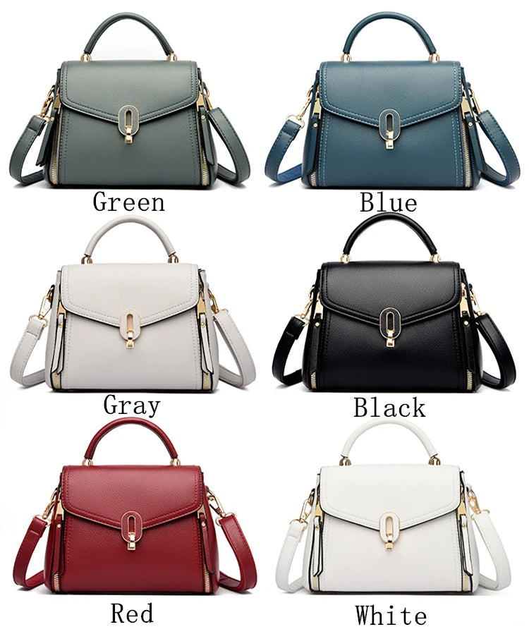 Ladies Casual Big Bags 2023 New Style Ladies Bags Fashion Handbags Solid Color Leather Ladies Bags Designer Style Women's Bags