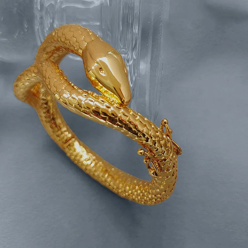 Snake bangles for women luxury designer statement chunky bangles winter statement jewelry accessory