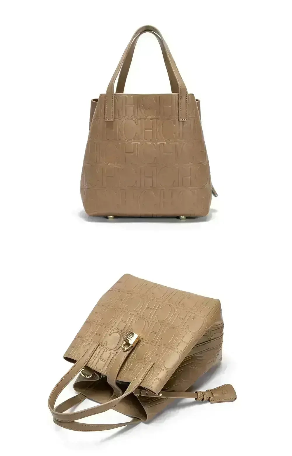 CH Embossed Ladies Crossbody Bag Letter Printing Design Ladies Handbag Large Capacity Tote Bag Elegant Temperament Ladies Should