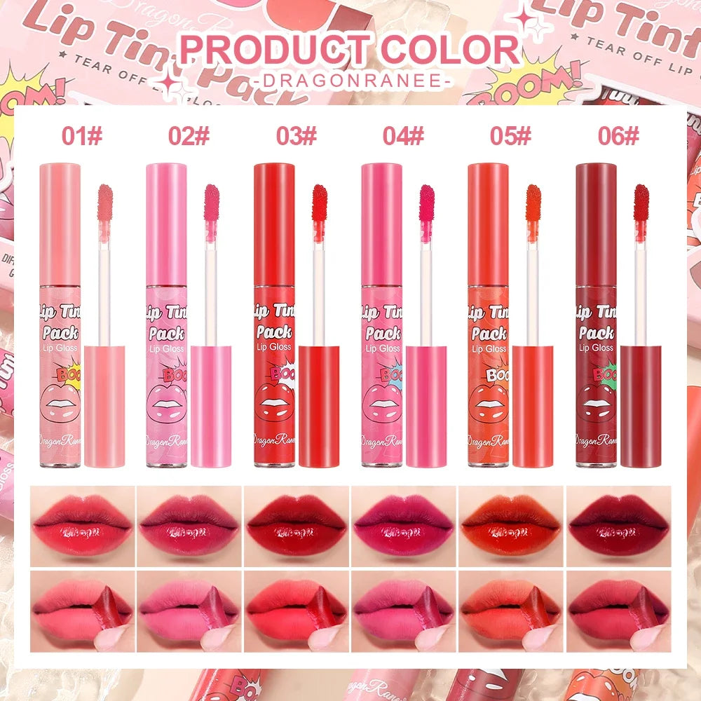 Tear off lipstick moisturizing lipstick lipstick film Tear off lipstick waterproof and color fast lipstick lipstick case