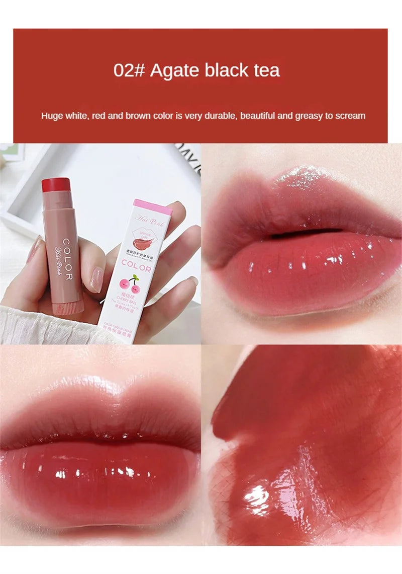 Colored Lip Balm Cute Moisturizing Lip Tint Long Lasting Waterproof Change Color Lipstick for Women Girls Lips Make Up Cosmetics