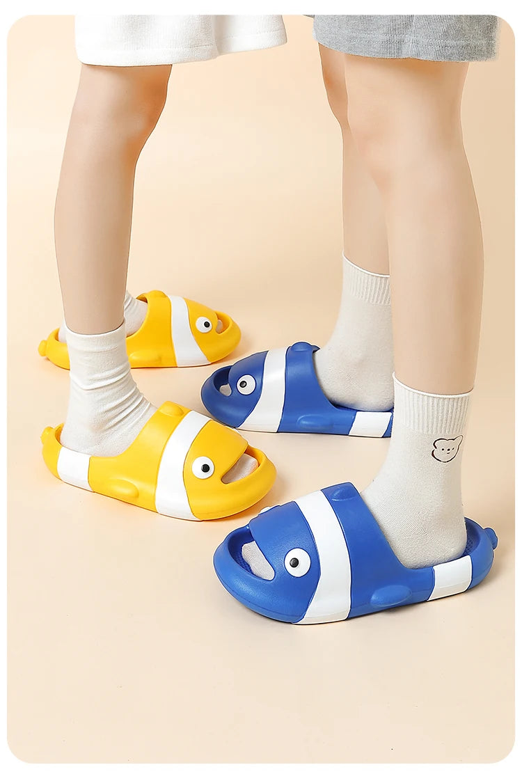 Cute Girl Slippers Summer Feet Stepping Thick Bottom Cartoon Indoor Home Parent Child Anti Slip Home Bathroom Slippers