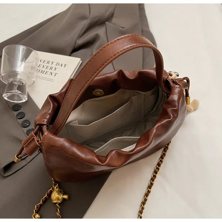 Ladies 2025 Designer Cloud Bag Pleated Chain Crossbody Bag Luxury Convertible Shoulder Bag Event