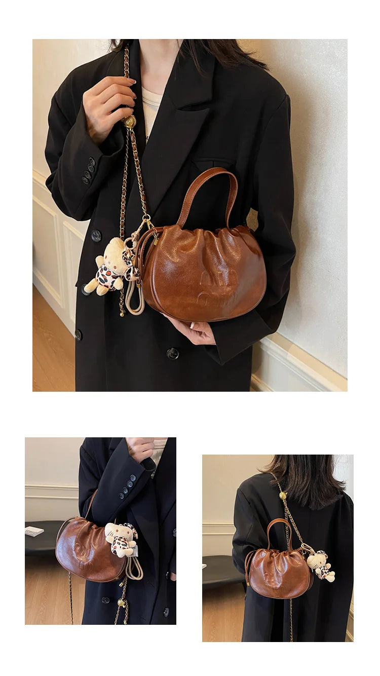 Ladies 2025 Designer Cloud Bag Pleated Chain Crossbody Bag Luxury Convertible Shoulder Bag Event