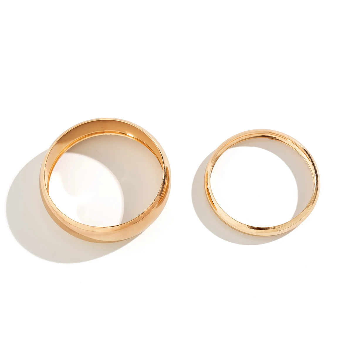 2Pcs/Set Punk Classic Gold Color Wide Bangles for Women Exaggerated Heavy Metal Big Bracelet Luxury Wedding Jewelry Accessories