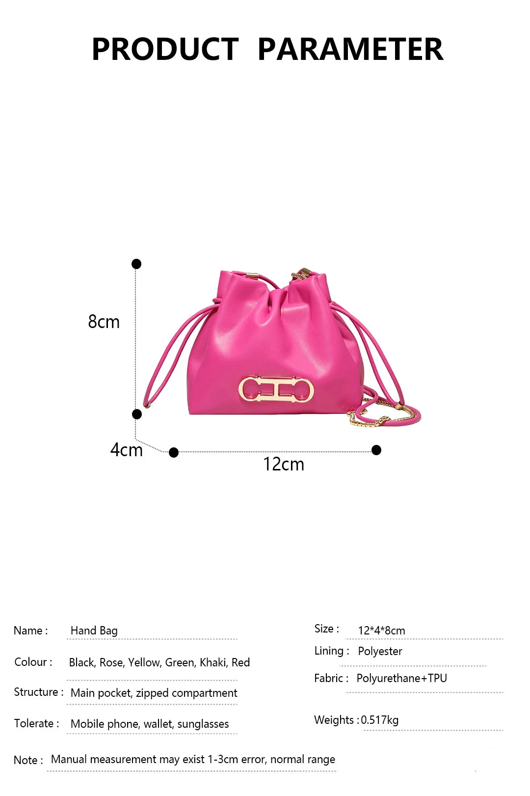 CH Casual Style Daily Ladies Small Bag Premium Sense Ladies Commuter Bag High Quality Solid Colour Design Ladies Shoulder Bag