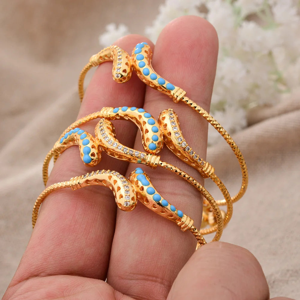 Baby Child Bangles Ethnic Dubai Gold Color Bangles Kids Bracelet Luxury Bracelet Dubai Bangles Child Jewelry Birthday Present