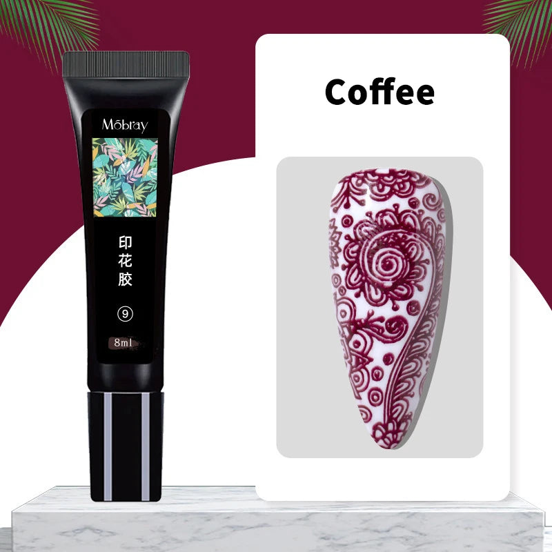 Nail Art Stamping Gel Polish: Colorful Special Paints for Steel Plate Printing & Phototherapy Transfer Nail Art