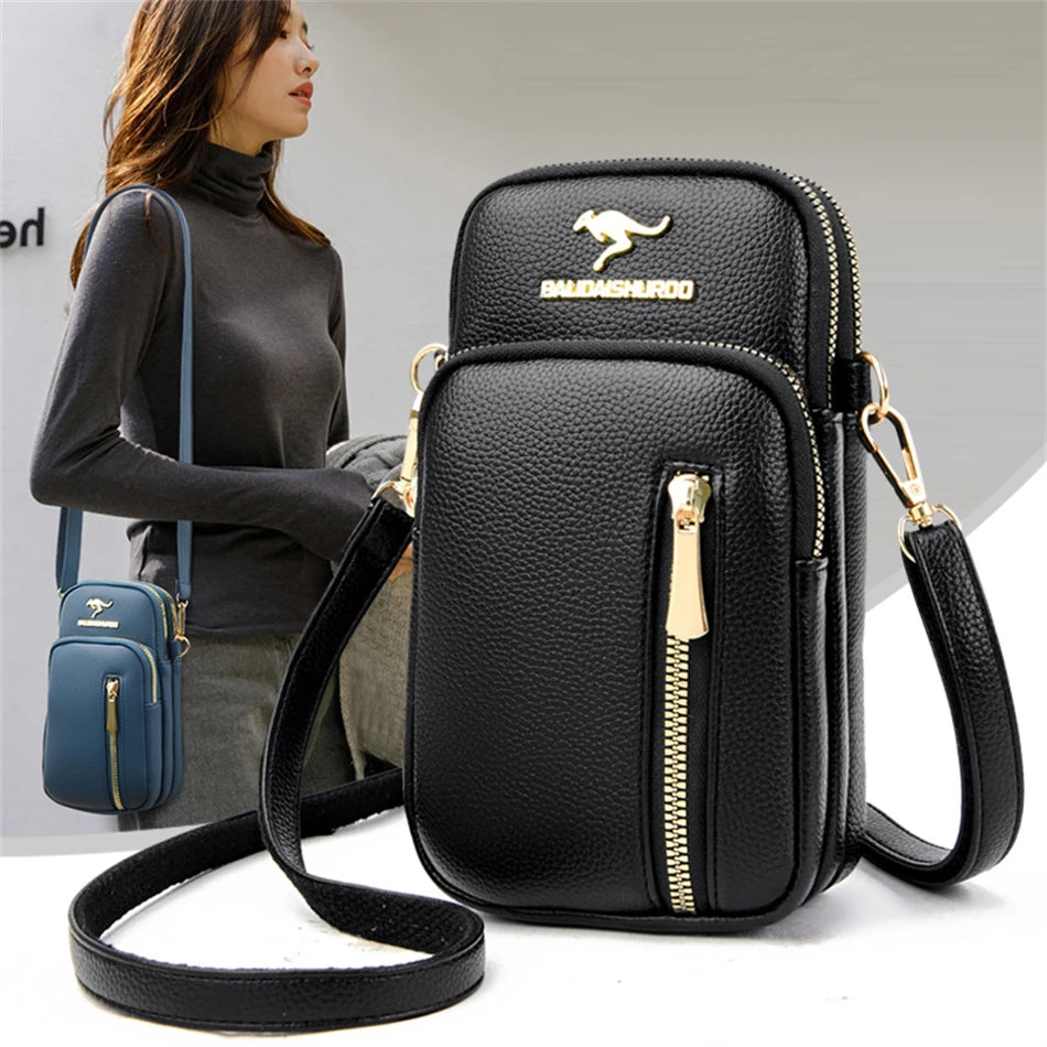 Ladies New Trendy Pu Leather Shoulder Bags Luxury Designer Simple Small Purse Handbags for Women Fashion Messenger Bags Sac