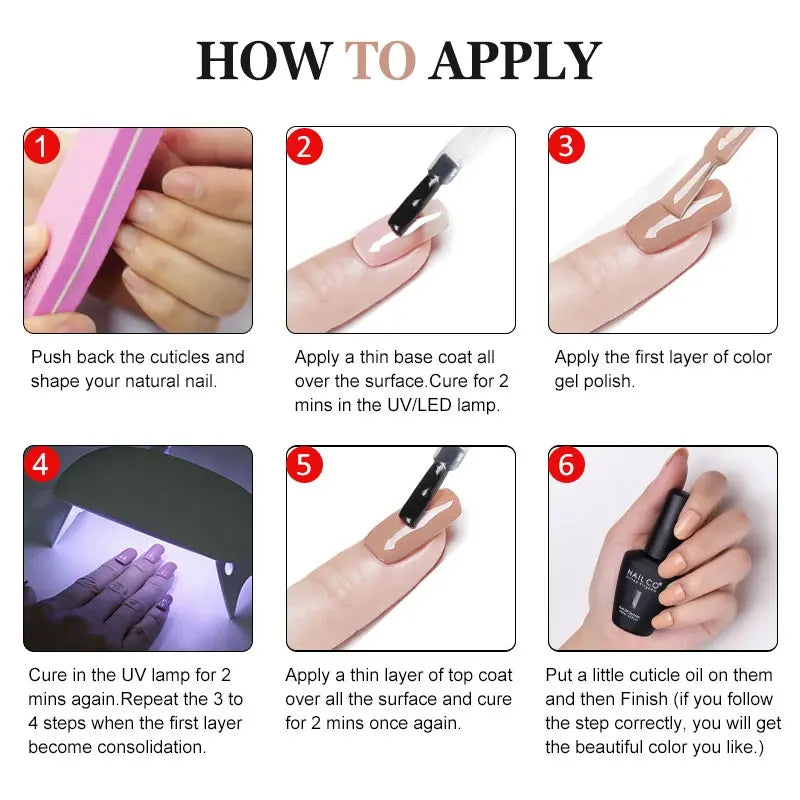 NAILCO 15ml Top Coat Base Coat Gel Nail Primer Gel Remover Nail Art Semi Permanent Lacquer Varnish Hybrid Nail Supplies