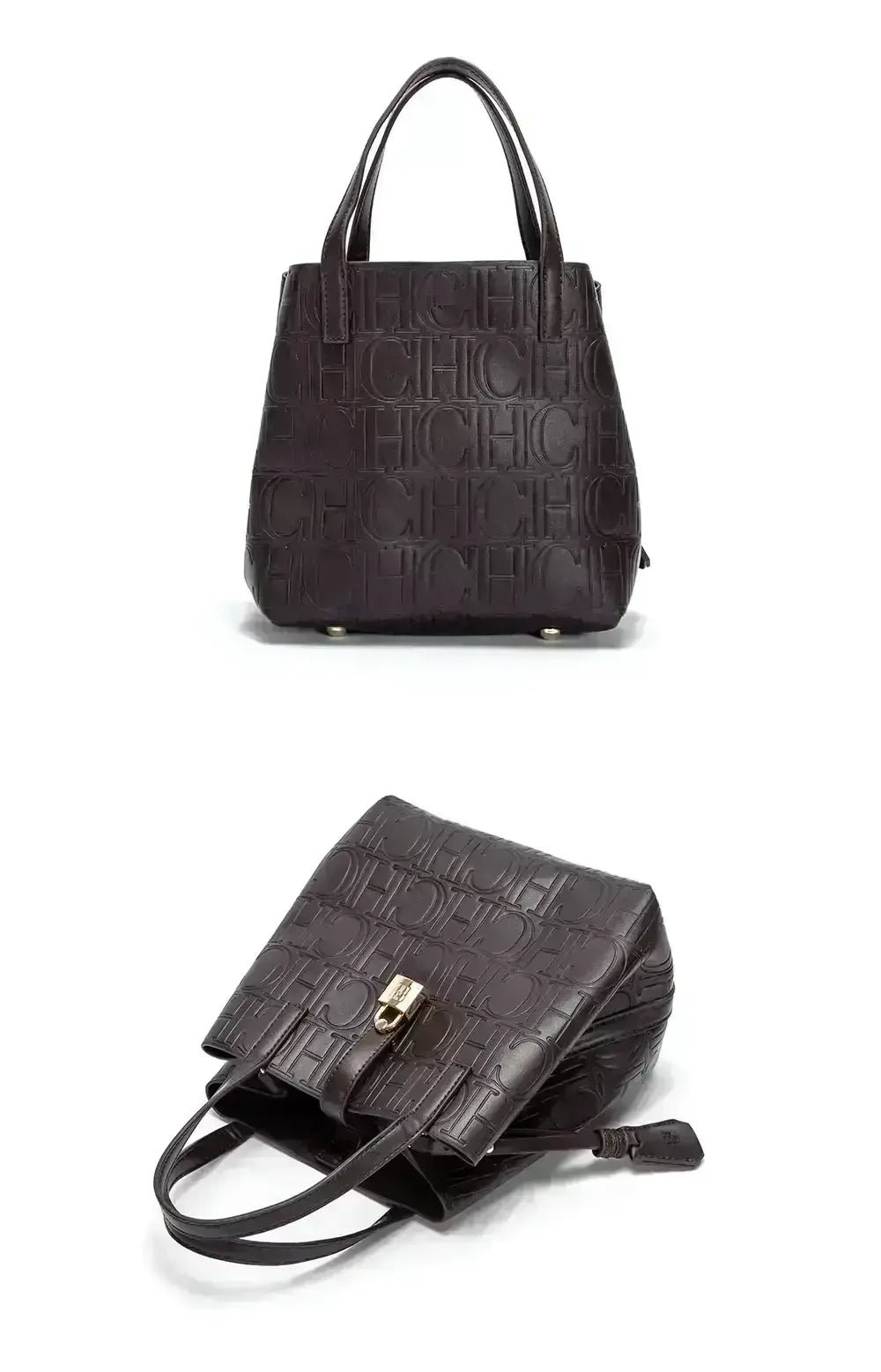 CH Embossed Ladies Crossbody Bag Letter Printing Design Ladies Handbag Large Capacity Tote Bag Elegant Temperament Ladies Should