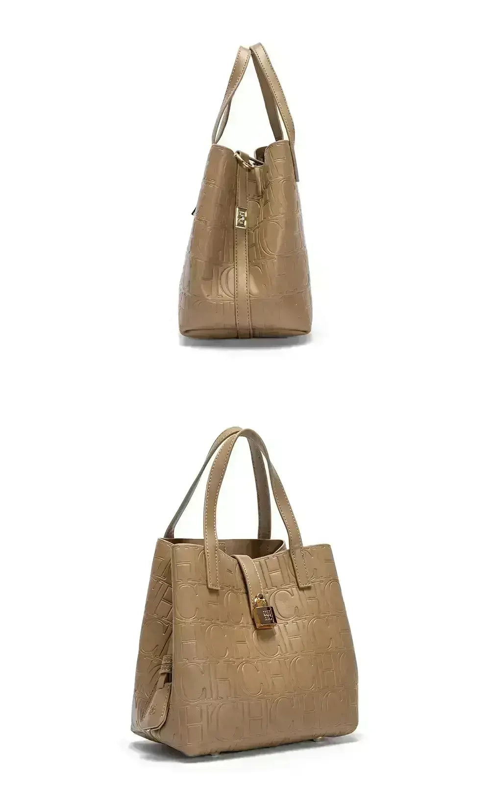 CH Embossed Ladies Crossbody Bag Letter Printing Design Ladies Handbag Large Capacity Tote Bag Elegant Temperament Ladies Should