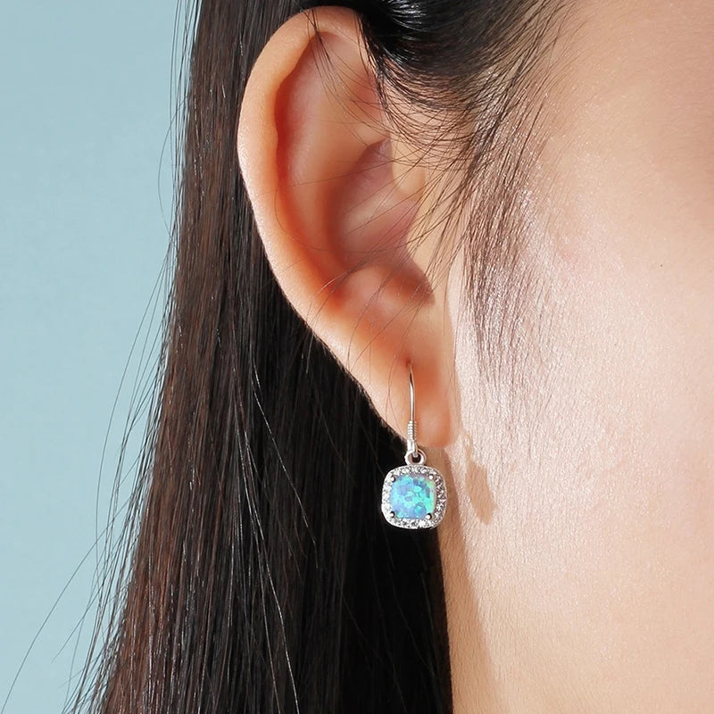 2025 Fashion Jewelry Set For Women Engagement Wedding Accessories Girl Gift Elgant Imitation Opal Necklace and Earrings