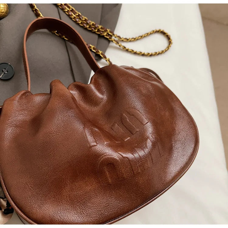 Ladies 2025 Designer Cloud Bag Pleated Chain Crossbody Bag Luxury Convertible Shoulder Bag Event