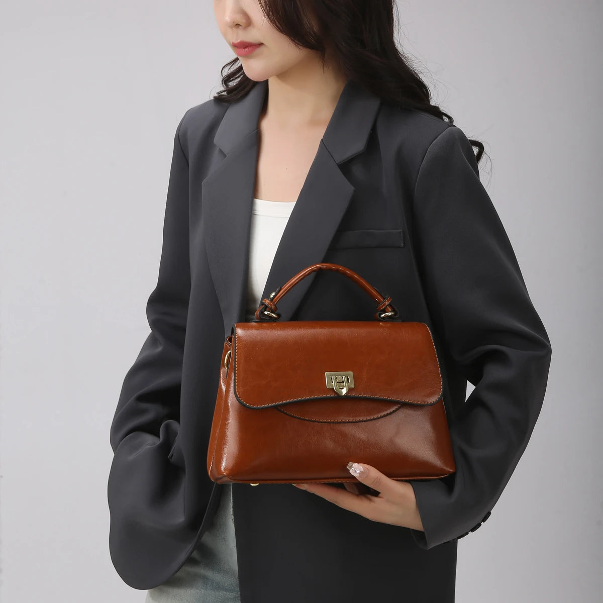 ladies handbags. Luxury 3-Piece PU Leather Women's Bag Set - Shoulder/Crossbody/Tote, Waterproof & Durable, Multi-Color Options