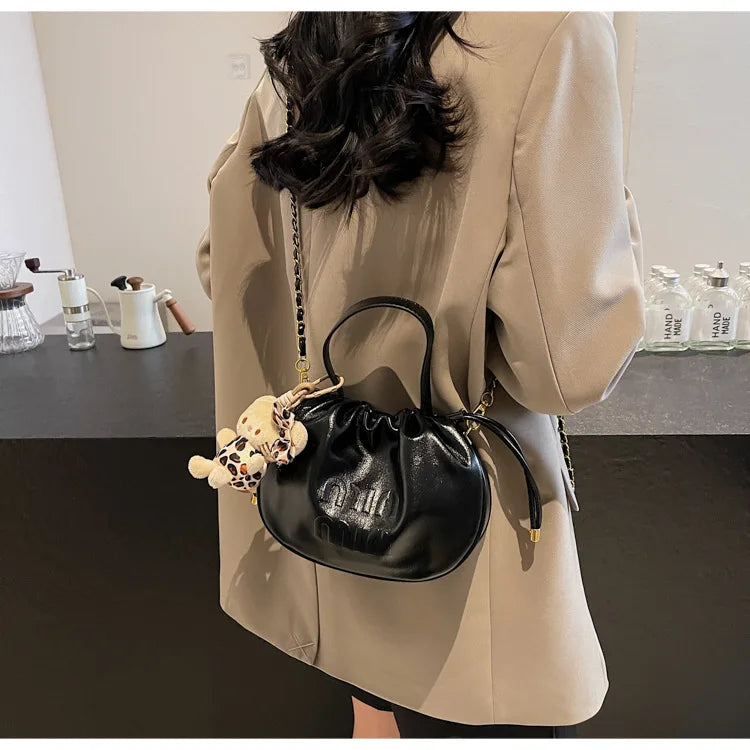 Ladies 2025 Designer Cloud Bag Pleated Chain Crossbody Bag Luxury Convertible Shoulder Bag Event