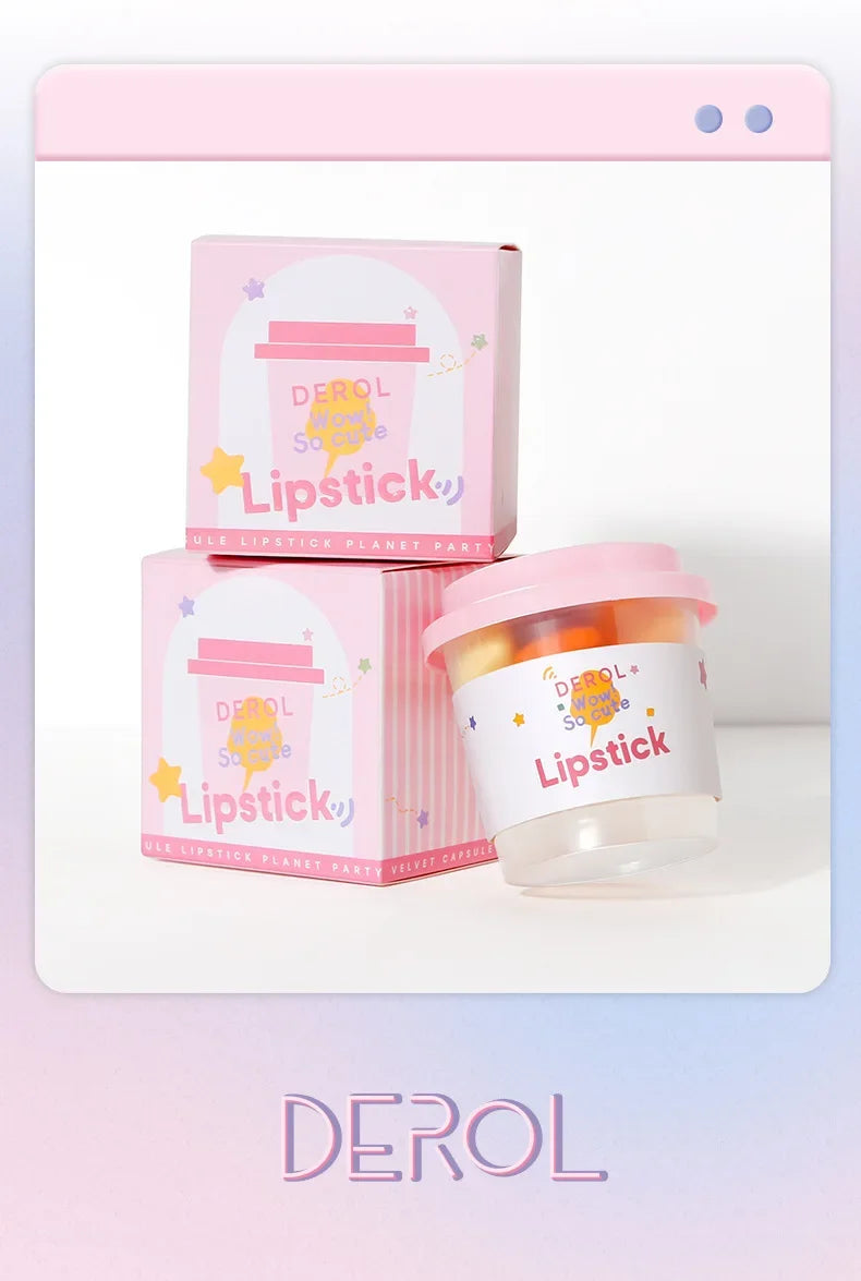 DEROL Matte Set Lipstick Capsule Lipstick Star Candy Mini Capsule Lipstick