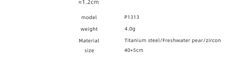 Fashion Trendy Square Zircon Inlaid Pendant Artificial Pearl Necklace European and American Style Female Temperament Jewelry